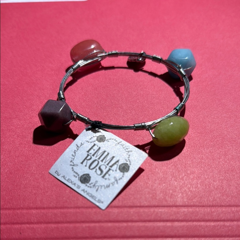 Multicolor Gemstone Bangle - Picture 2 of 7